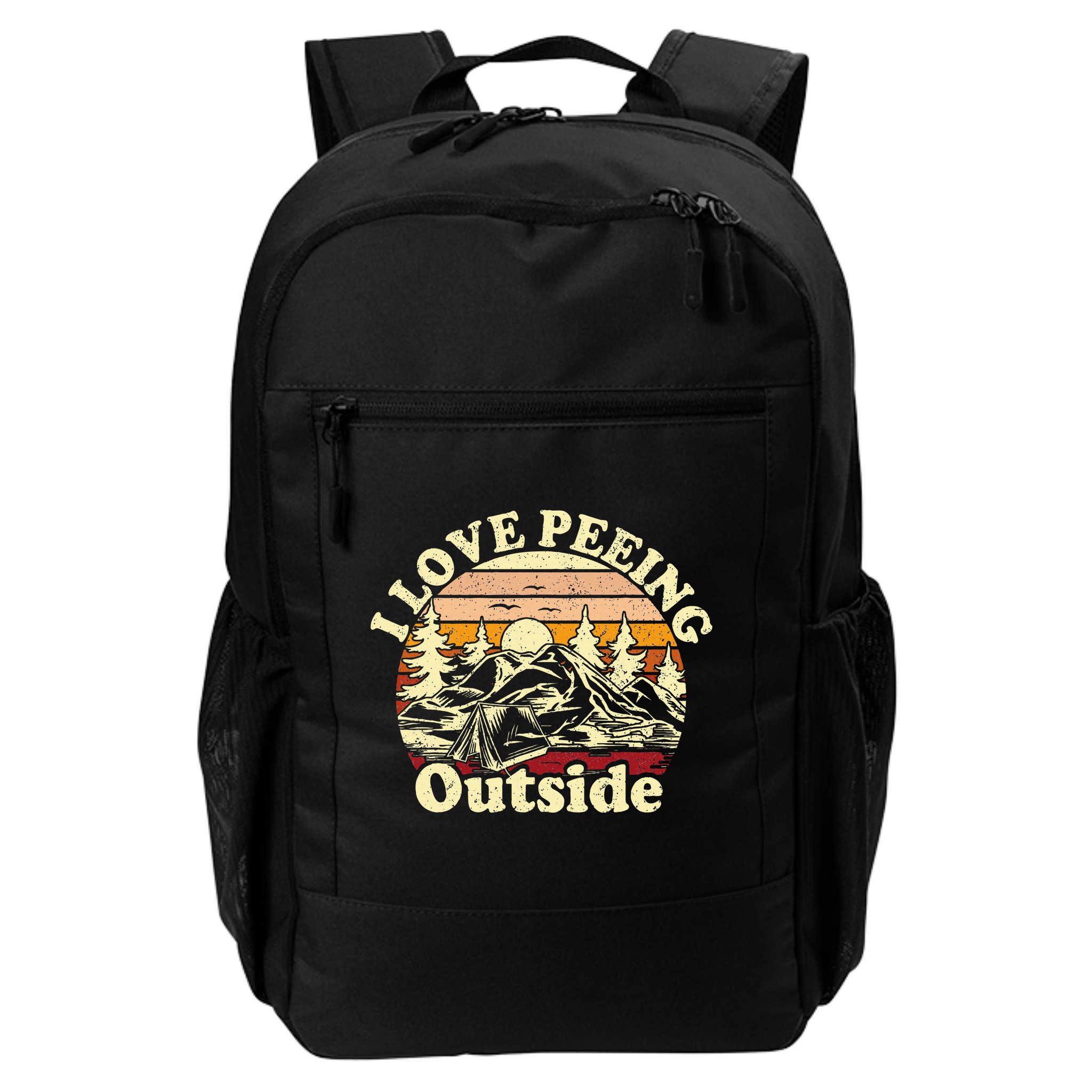 I Love Heart Peeing Outside Lover Camping Hikind Outdoors Backpack