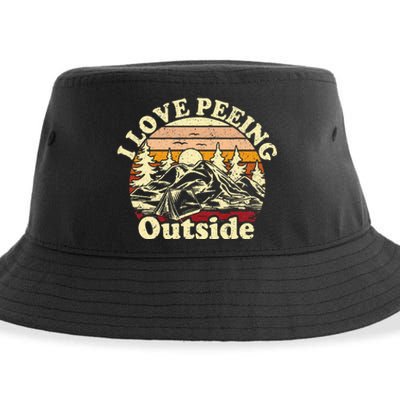 I Love Heart Peeing Outside Lover Camping Hikind Outdoors Sustainable Bucket Hat