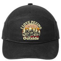 I Love Heart Peeing Outside Lover Camping Hikind Outdoors 7-Panel Snapback Hat