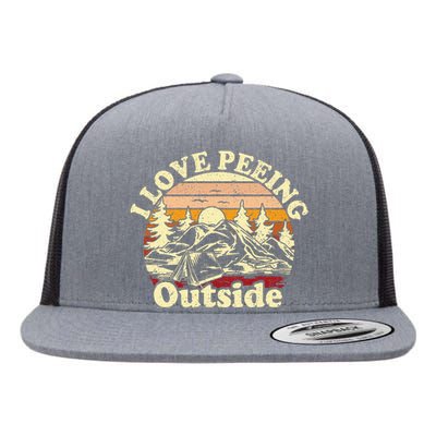 I Love Heart Peeing Outside Lover Camping Hikind Outdoors Flat Bill Trucker Hat