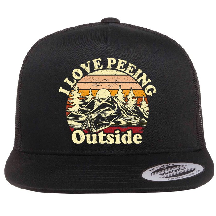 I Love Heart Peeing Outside Lover Camping Hikind Outdoors Flat Bill Trucker Hat