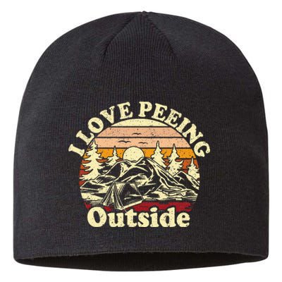 I Love Heart Peeing Outside Lover Camping Hikind Outdoors Sustainable Beanie