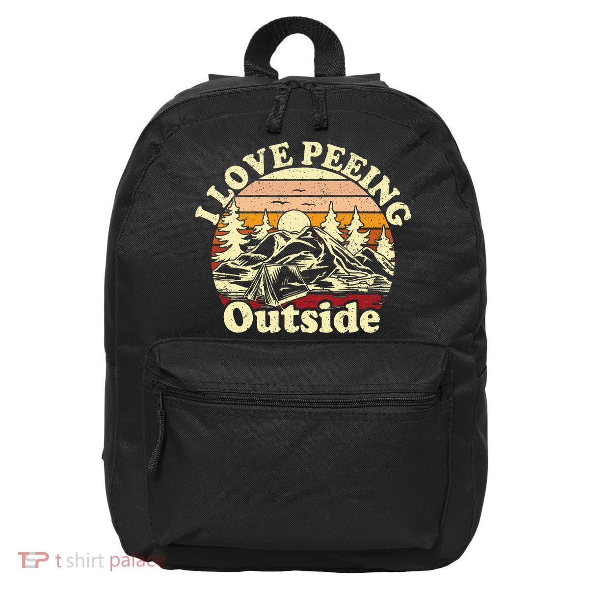 I Love Heart Peeing Outside Lover Camping Hikind Outdoors 16 in Basic Backpack