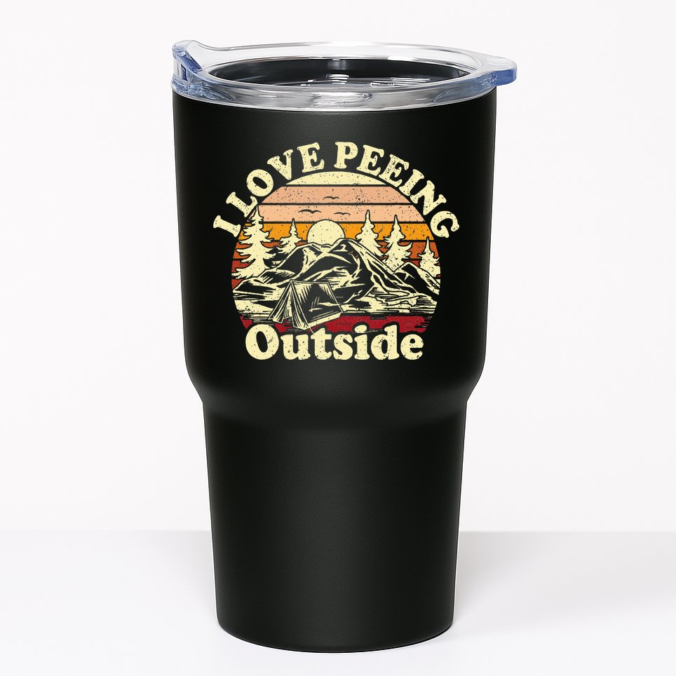 I Love Heart Peeing Outside Lover Camping Hikind Outdoors Tumbler