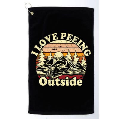 I Love Heart Peeing Outside Lover Camping Hikind Outdoors Golf Towel