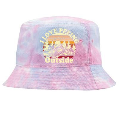 I Love Heart Peeing Outside Lover Camping Hikind Outdoors Tie-Dyed Bucket Hat