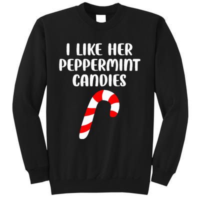 I Like Her Peppermint Candies Christmas Couples Matching Sweatshirt