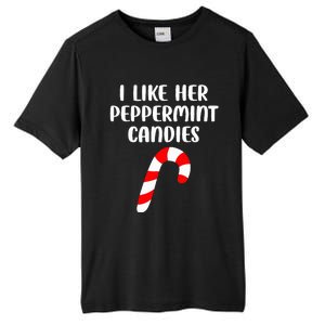 I Like Her Peppermint Candies Christmas Couples Matching Tall Fusion ChromaSoft Performance T-Shirt