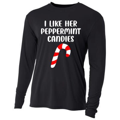 I Like Her Peppermint Candies Christmas Couples Matching Cooling Performance Long Sleeve Crew