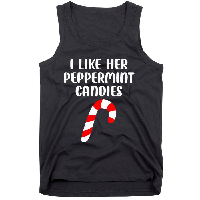 I Like Her Peppermint Candies Christmas Couples Matching Tank Top