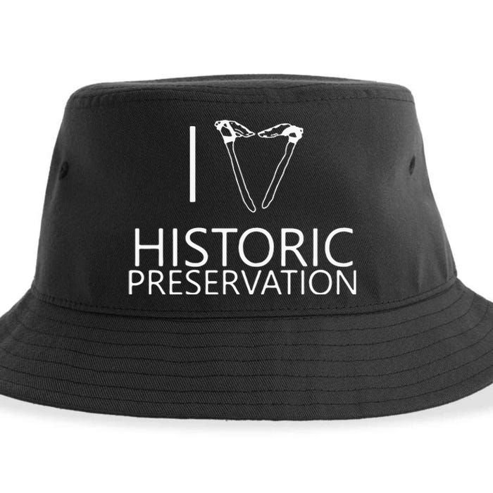 I Love Historic Preservation Sustainable Bucket Hat