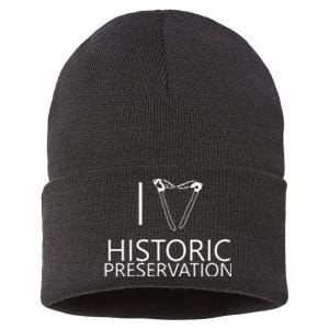 I Love Historic Preservation Sustainable Knit Beanie