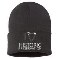 I Love Historic Preservation Sustainable Knit Beanie