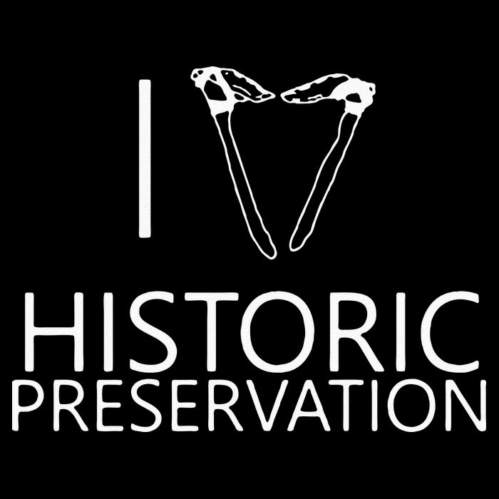 I Love Historic Preservation Womens T-Shirt