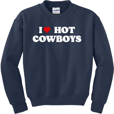 I Love Hot Cowboys I Heart Cowboys Funny Country Western Kids Sweatshirt