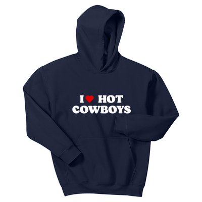 I Love Hot Cowboys I Heart Cowboys Funny Country Western Kids Hoodie