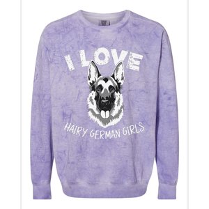 I Love Hairy German (3) Colorblast Crewneck Sweatshirt