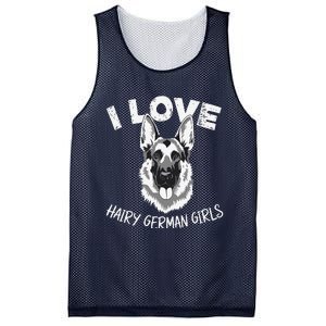 I Love Hairy German (3) Mesh Reversible Basketball Jersey Tank