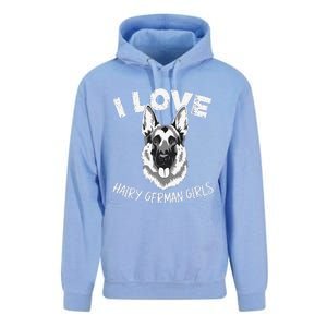 I Love Hairy German (3) Unisex Surf Hoodie