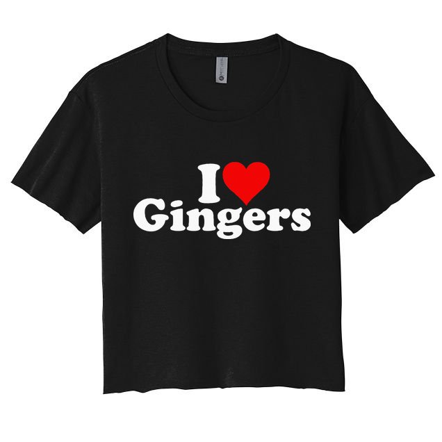 I LOVE HEART GINGERS REDHEADS RED HAIR Crop Top