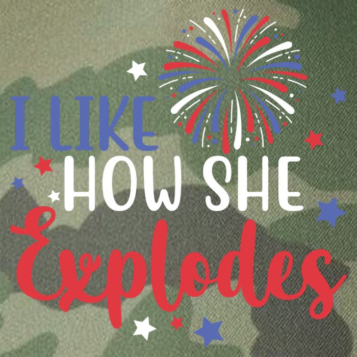 I Like How She Explodes 4th Of July Funny Legacy Tie Dye Trucker Hat