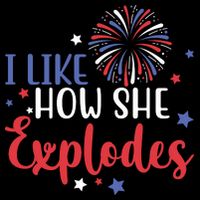 I Like How She Explodes 4th Of July Funny 16 in Basic Backpack