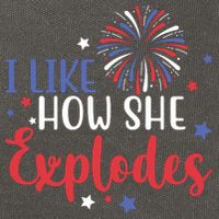 I Like How She Explodes 4th Of July Funny Cotton Canvas Backpack