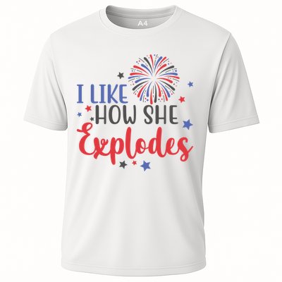 I Like How She Explodes 4th Of July Funny Performance Shirt