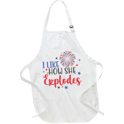 I Like How She Explodes 4th Of July Funny Apron