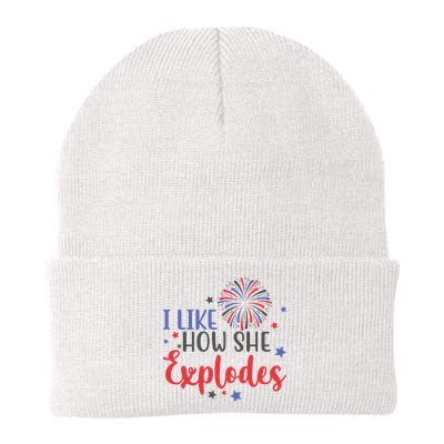 I Like How She Explodes 4th Of July Funny Beanie