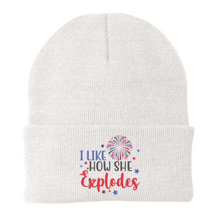 I Like How She Explodes 4th Of July Funny Beanie