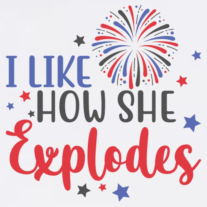 I Like How She Explodes 4th Of July Funny Flatbill Hat