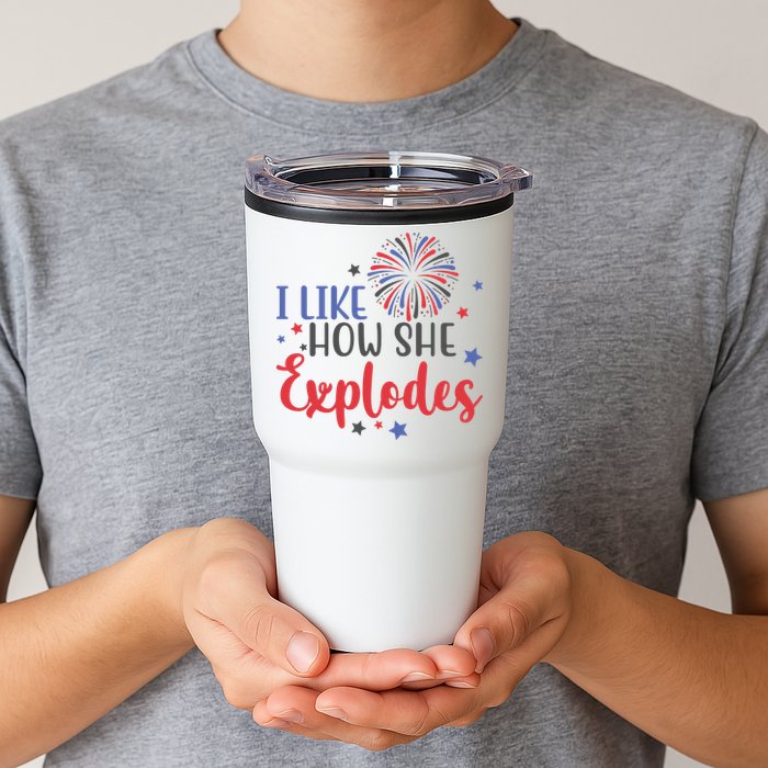 I Like How She Explodes 4th Of July Funny Tumbler