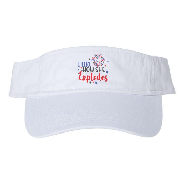 I Like How She Explodes 4th Of July Funny Visor