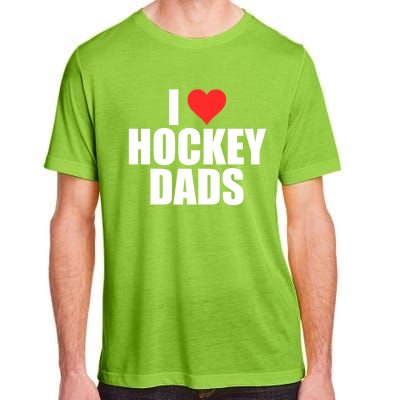 I Love Hockey Dads Humorous Hockey Lover Wife Friend Meaningful Gift Adult ChromaSoft Performance T-Shirt