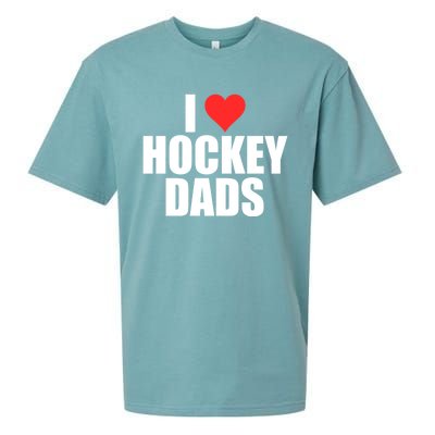 I Love Hockey Dads Humorous Hockey Lover Wife Friend Meaningful Gift Sueded Cloud Jersey T-Shirt