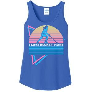 I Love Hockey Moms Retro Funny Gift Ladies Essential Tank