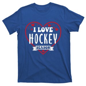 I Love Hockey Season Heart Passionate Spirit Cool Gift T-Shirt