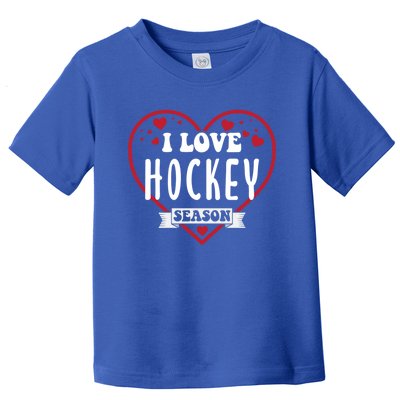 I Love Hockey Season Heart Passionate Spirit Cool Gift Toddler T-Shirt