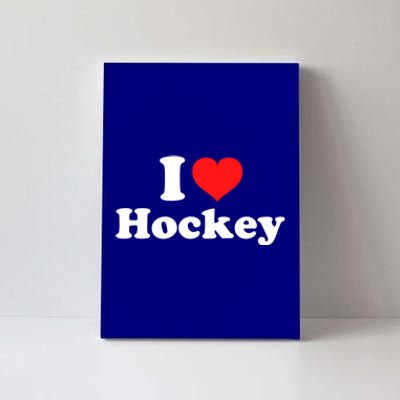 I Love Hockey Gift Canvas