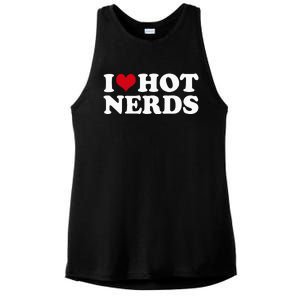 I Love Hot Nerds Nerd Ladies PosiCharge Tri-Blend Wicking Tank