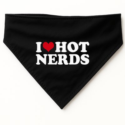 I Love Hot Nerds Nerd USA-Made Doggie Bandana