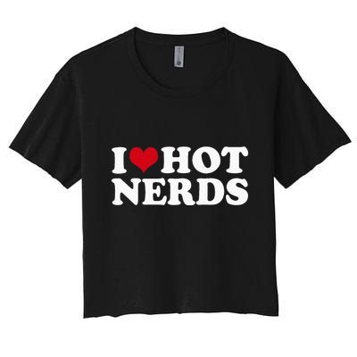 I Love Hot Nerds Nerd Crop Top