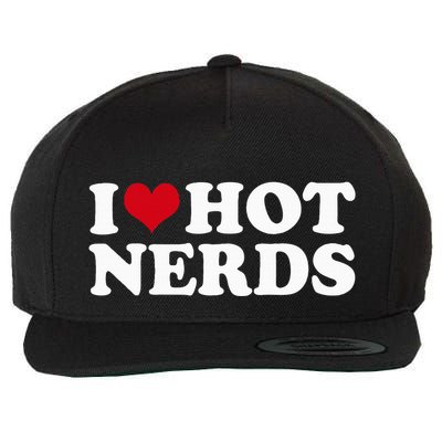I Love Hot Nerds Nerd Wool Snapback Cap