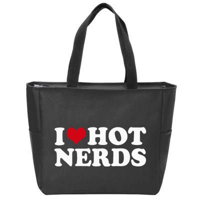 I Love Hot Nerds Nerd Zip Tote Bag