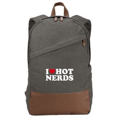I Love Hot Nerds Nerd Cotton Canvas Backpack