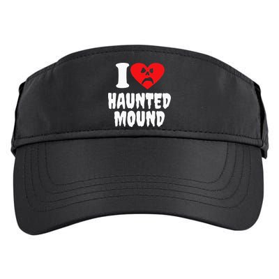 I Love Haunted Mound Adult Drive Performance Visor
