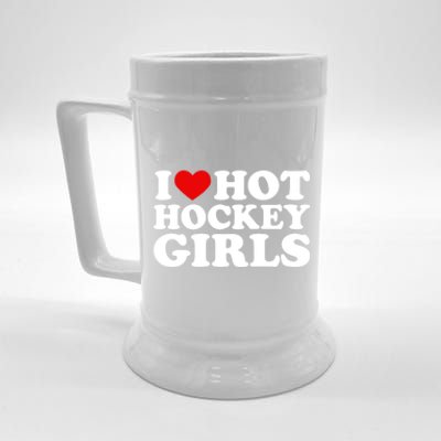 I Love Hot Hockey Gift I Heart Hot Hockey Gift Beer Stein