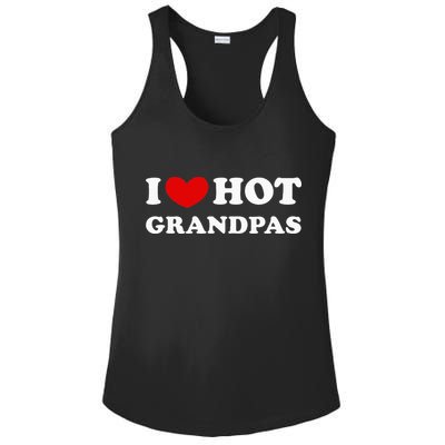 I Love Hot Grandpas I Heart Hot Grandpas Ladies PosiCharge Competitor Racerback Tank