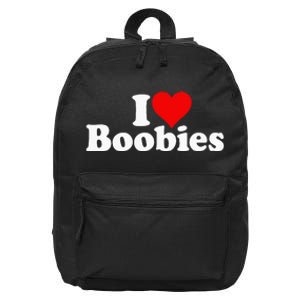 I LOVE HEART BOOBIES 16 in Basic Backpack